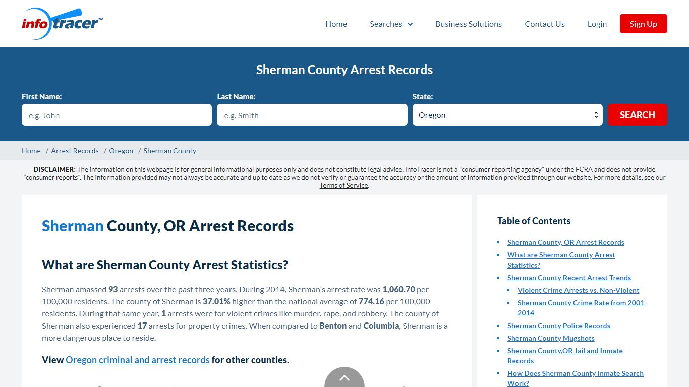 Sherman County, OR Arrests, Mugshots & Jail Records - InfoTracer